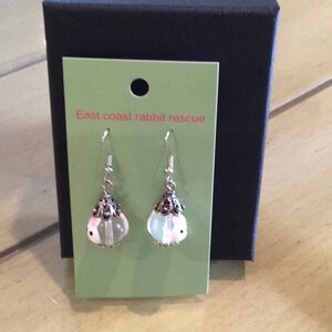 Elegant Silver and White Earrings